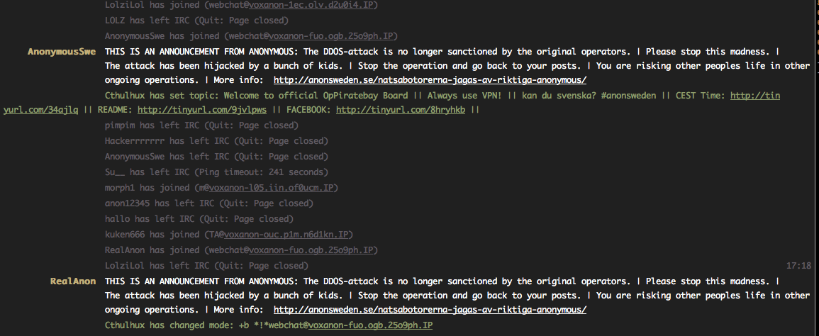 Anonymous, DDOS, Christopher Kullenberg